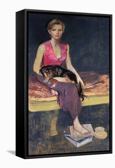 Portrait of a young woman, 1949-John Stanton Ward-Framed Stretched Canvas