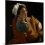 Portrait of a Young Woman as a Sibyl, C.1620 (Oil on Canvas)-Orazio Gentileschi-Mounted Giclee Print