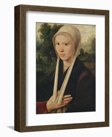 Portrait of a Young Woman, C.1530-Dirk Jacobsz-Framed Giclee Print