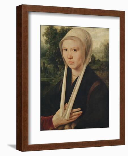 Portrait of a Young Woman, C.1530-Dirk Jacobsz-Framed Giclee Print