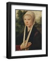 Portrait of a Young Woman, C.1530-Dirk Jacobsz-Framed Giclee Print