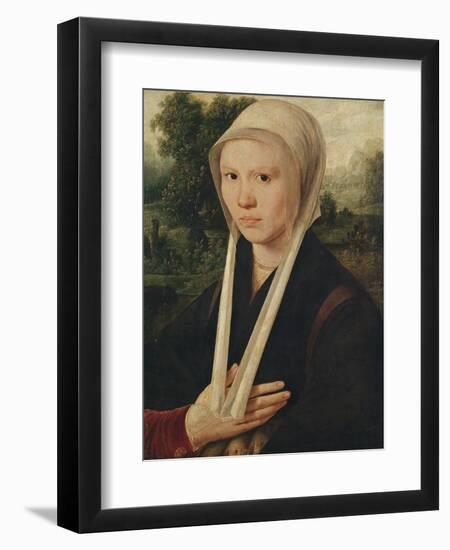 Portrait of a Young Woman, C.1530-Dirk Jacobsz-Framed Giclee Print