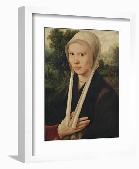 Portrait of a Young Woman, C.1530-Dirk Jacobsz-Framed Giclee Print