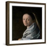 Portrait of a Young Woman, c.1663-65-Johannes Vermeer-Framed Giclee Print