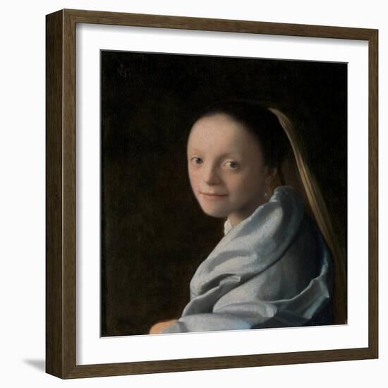 Portrait of a Young Woman, c.1663-65-Johannes Vermeer-Framed Giclee Print