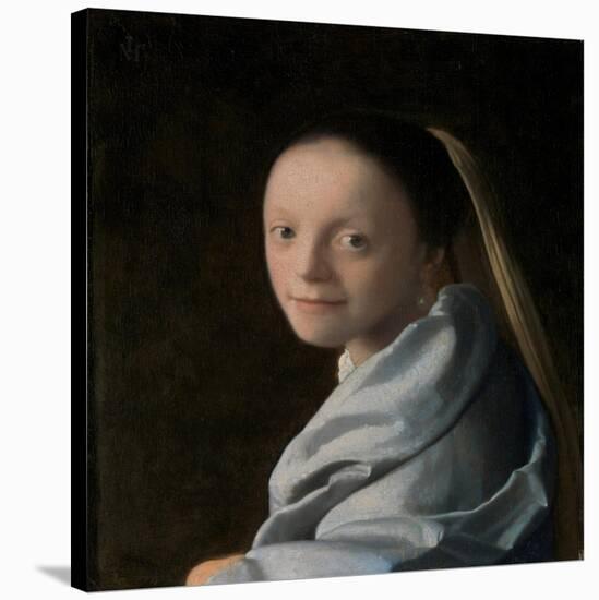 Portrait of a Young Woman, c.1663-65-Johannes Vermeer-Stretched Canvas