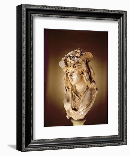 Portrait of a Young Woman, C.1865-Auguste Rodin-Framed Giclee Print