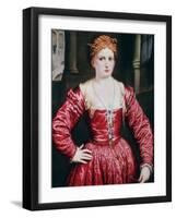 Portrait of a Young Woman, C1550-Paris Bordone-Framed Giclee Print