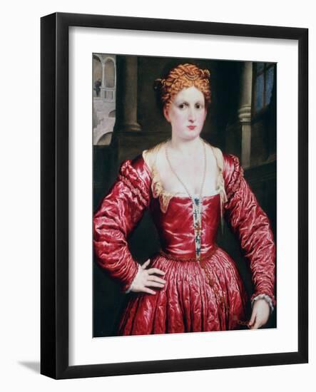 Portrait of a Young Woman, C1550-Paris Bordone-Framed Giclee Print
