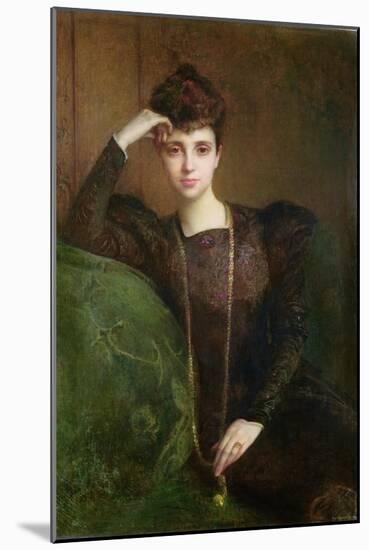 Portrait of a Young Woman, circa 1900-Pascal Adolphe Jean Dagnan-Bouveret-Mounted Giclee Print