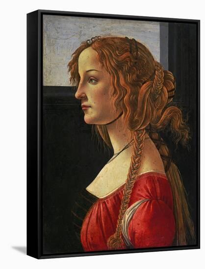 Portrait of a Young Woman in Profile (Simonetta Vespucci?)-Sandro Botticelli-Framed Stretched Canvas