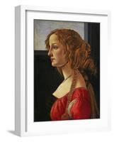 Portrait of a Young Woman in Profile (Simonetta Vespucci?)-Sandro Botticelli-Framed Giclee Print