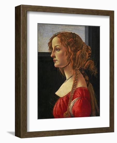 Portrait of a Young Woman in Profile (Simonetta Vespucci?)-Sandro Botticelli-Framed Giclee Print