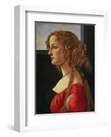 Portrait of a Young Woman in Profile (Simonetta Vespucci?)-Sandro Botticelli-Framed Giclee Print