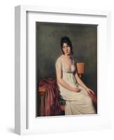 'Portrait of a Young Woman in White', 1798-Jacques-Louis David-Framed Giclee Print