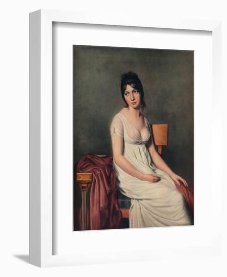 'Portrait of a Young Woman in White', 1798-Jacques-Louis David-Framed Giclee Print