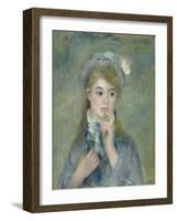 Portrait of a Young Woman (L'ingenue), C.1874 (Oil on Canvas)-Pierre Auguste Renoir-Framed Giclee Print