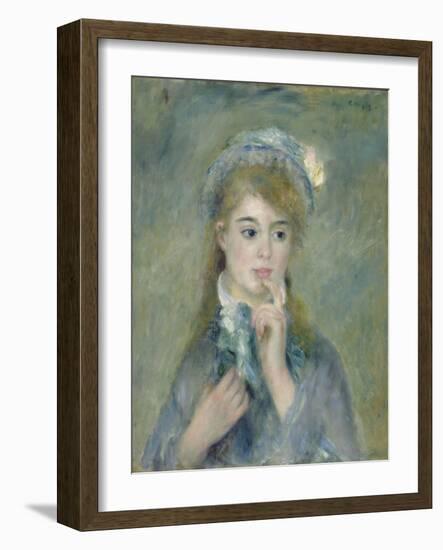 Portrait of a Young Woman (L'ingenue), C.1874 (Oil on Canvas)-Pierre Auguste Renoir-Framed Giclee Print