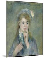 Portrait of a Young Woman (L'ingenue), C.1874 (Oil on Canvas)-Pierre Auguste Renoir-Mounted Giclee Print