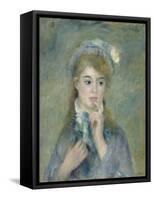 Portrait of a Young Woman (L'ingenue), C.1874 (Oil on Canvas)-Pierre Auguste Renoir-Framed Stretched Canvas