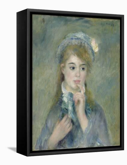 Portrait of a Young Woman (L'ingenue), C.1874 (Oil on Canvas)-Pierre Auguste Renoir-Framed Stretched Canvas