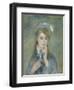 Portrait of a Young Woman (L'ingenue), C.1874 (Oil on Canvas)-Pierre Auguste Renoir-Framed Giclee Print