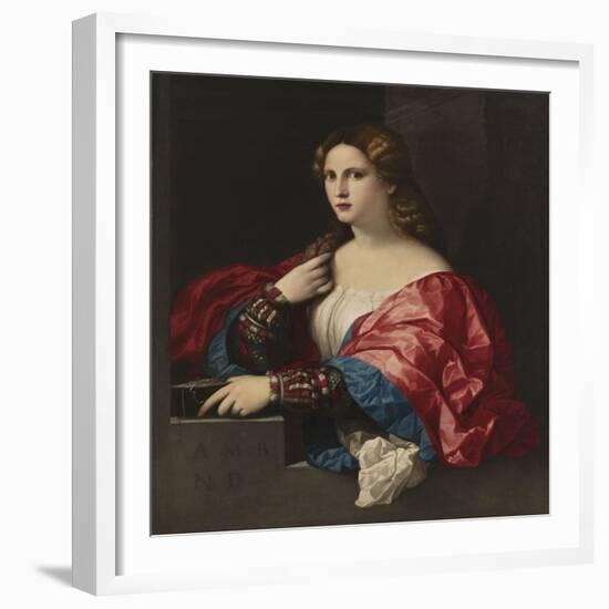 Portrait of a Young Woman (La Bell)-Jacopo Palma Il Vecchio the Elder-Framed Giclee Print