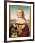 Portrait of a Young Woman (Lady with a Unicorn)-Raffaello Sanzio-Framed Giclee Print