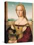 Portrait of a Young Woman (Lady with a Unicorn)-Raphael-Stretched Canvas