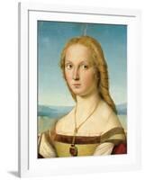 Portrait of a Young Woman (Lady with a Unicorn)-Raphael-Framed Art Print