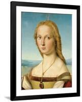 Portrait of a Young Woman (Lady with a Unicorn)-Raphael-Framed Art Print