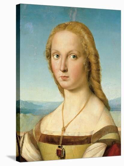 Portrait of a Young Woman (Lady with a Unicorn)-Raphael-Stretched Canvas