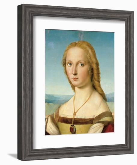 Portrait of a Young Woman (Lady with a Unicorn)-Raphael-Framed Art Print