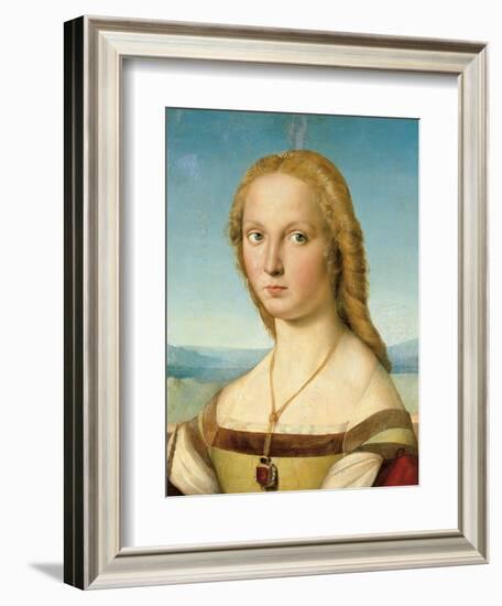 Portrait of a Young Woman (Lady with a Unicorn)-Raphael-Framed Art Print