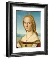 Portrait of a Young Woman (Lady with a Unicorn)-Raphael-Framed Art Print