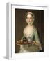 Portrait of a Young Woman, Possibly Hannah, the Artist's Maid, Holding a Tea Tray-Mercier-Framed Giclee Print