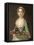 Portrait of a Young Woman, Possibly Hannah, the Artist's Maid, Holding a Tea Tray-Mercier-Framed Stretched Canvas