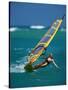 Portrait of a Young Woman Windsurfing-null-Stretched Canvas