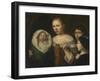 Portrait of a Young Woman with Three Children-Wallerant Vaillant-Framed Art Print