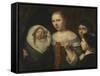 Portrait of a Young Woman with Three Children-Wallerant Vaillant-Framed Stretched Canvas