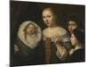 Portrait of a Young Woman with Three Children-Wallerant Vaillant-Mounted Art Print