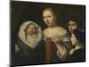 Portrait of a Young Woman with Three Children-Wallerant Vaillant-Mounted Art Print