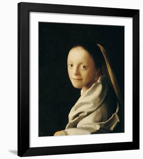 Portrait of a Young Woman-Johannes Vermeer-Framed Giclee Print