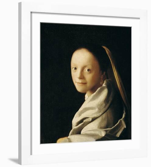 Portrait of a Young Woman-Johannes Vermeer-Framed Giclee Print