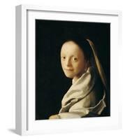 Portrait of a Young Woman-Johannes Vermeer-Framed Giclee Print