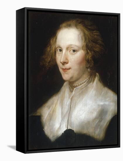 Portrait of a Young Woman-Sir Anthony Van Dyck-Framed Stretched Canvas