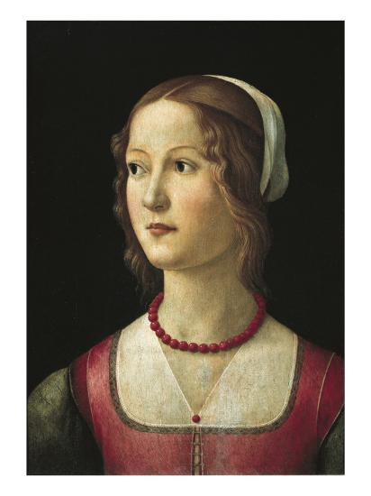 'Portrait of a Young Woman' Art - Domenico Ghirlandaio | AllPosters.com