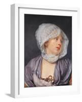 Portrait of a Young Woman-Jean-Baptiste Greuze-Framed Giclee Print