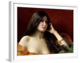 Portrait of a Young Woman-Jules Frederic Ballavoine-Framed Giclee Print