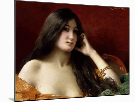 Portrait of a Young Woman-Jules Frederic Ballavoine-Mounted Giclee Print
